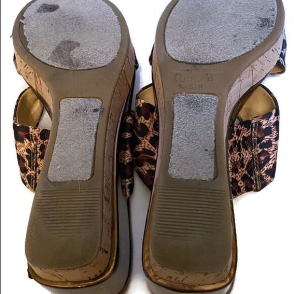Unisa Cheetah Slide Wedge Sandals 6.5 6.5M - Picture 6 of 6